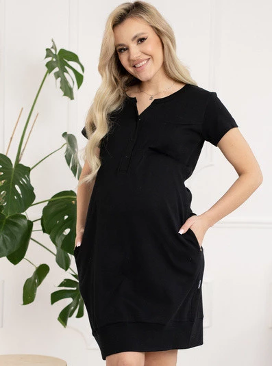 Koszula ciążowa Sunny - Czarna