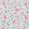 Śpiochy niemowlęce Pink flowers z bawełny organicznej dla dziewczynki