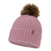 Czapka zimowa damska, fioletowa, z wełną merino, Zamira