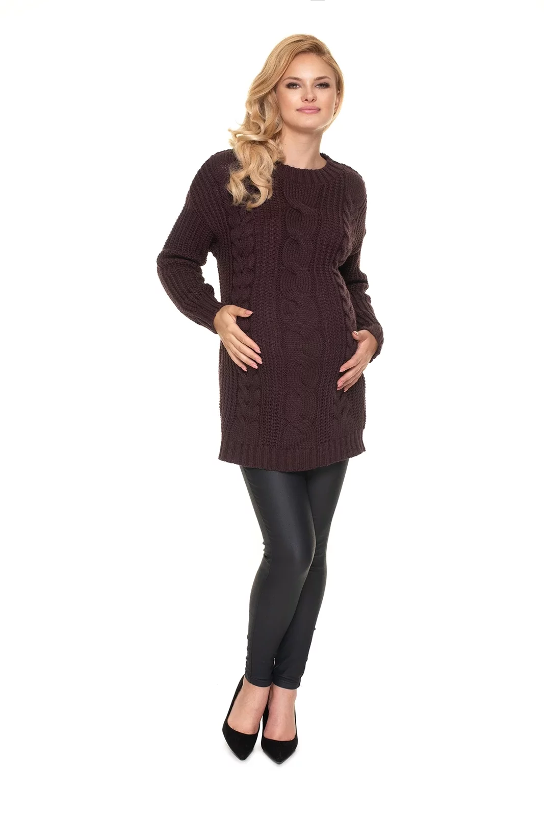 GRUBY SWETER TUNIKA WARKOCZE CHOCCO