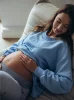Bluza ciążowa i do karmienia SKY LATTE błękitna