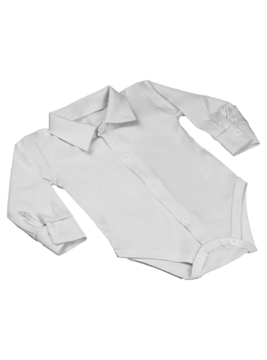 Elegancka Bodo-koszula Niemowlęca z długim rękawem - Biała