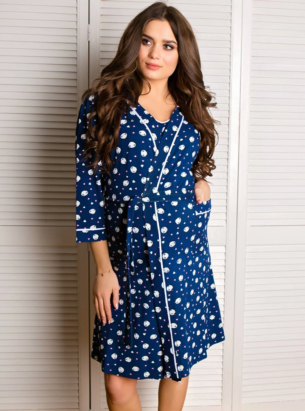 Szlafrok Damski Bawełniany Panda