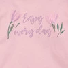 Body niemowlęce Pink flowers enjoy every day z bawełny organicznej  - różowe