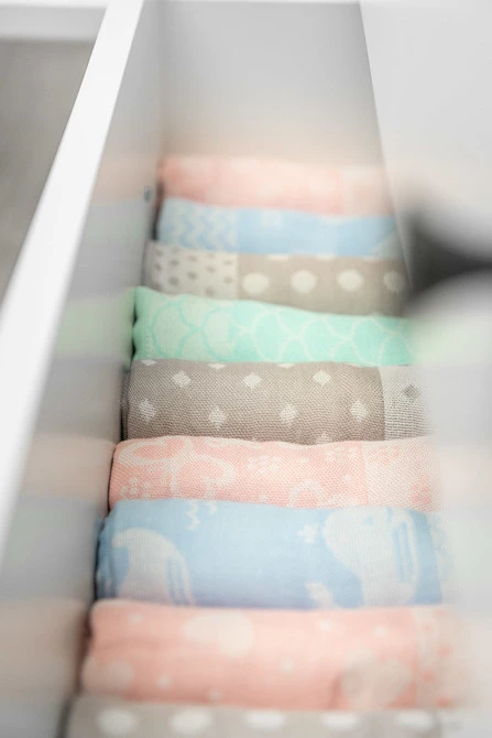 Sensillo Pielucha Bambusowa 65x75 Niebieski Zygzak