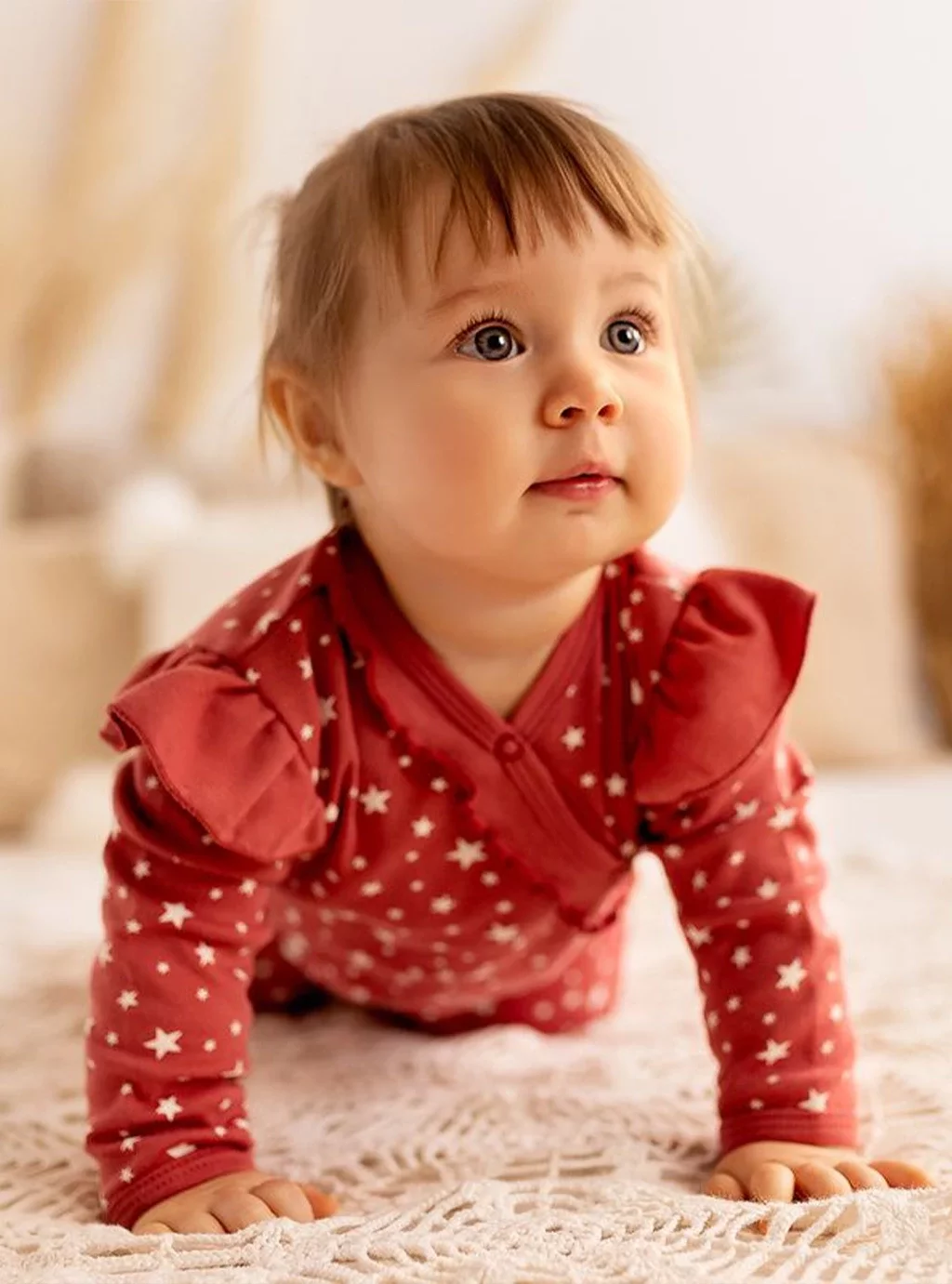 Body baby niemowlęce kopertowe DR Stars - Truskawkowy Róż