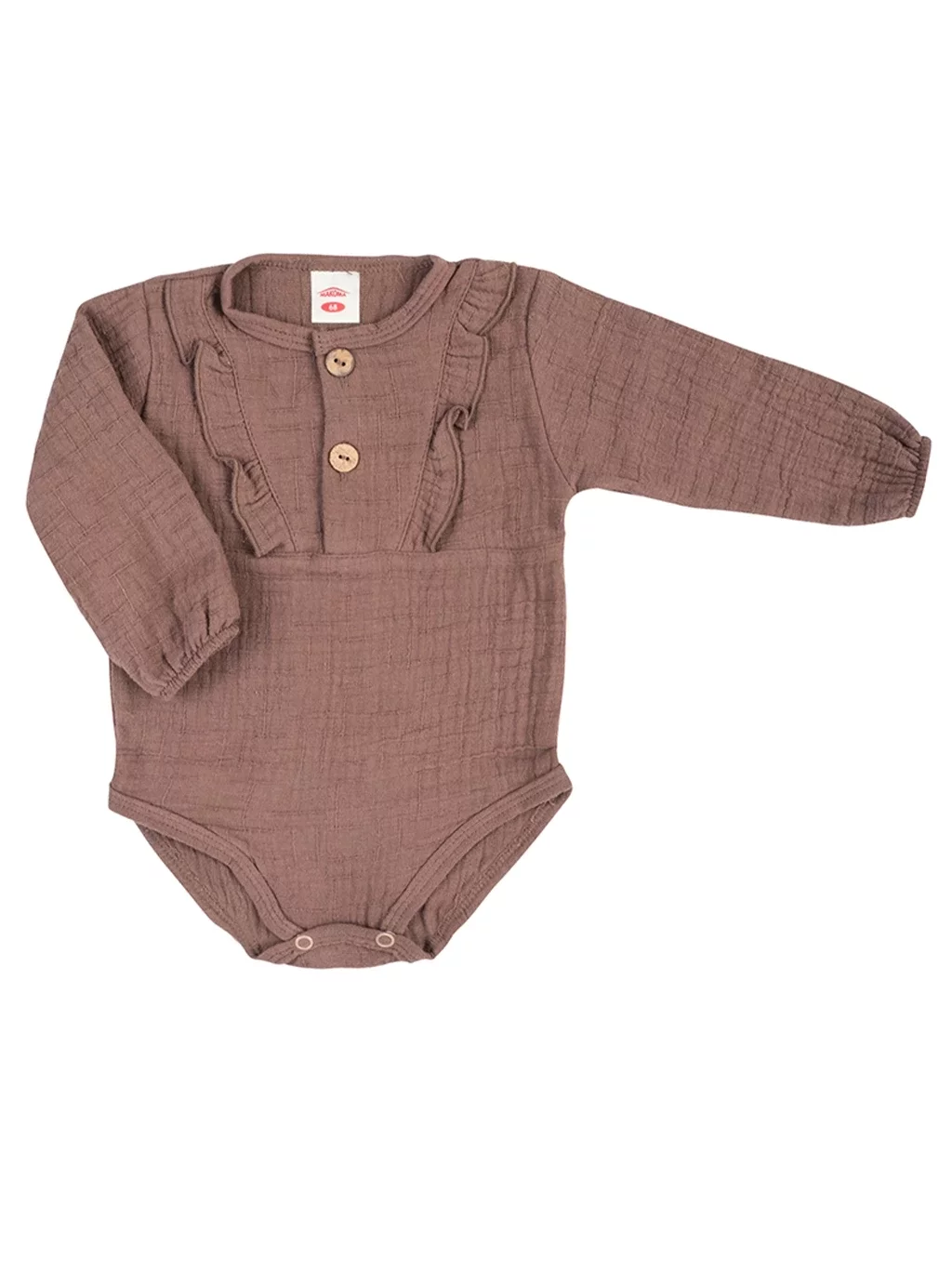 Body Niemowlęce DR Bamboo Muslin Girl - Choco