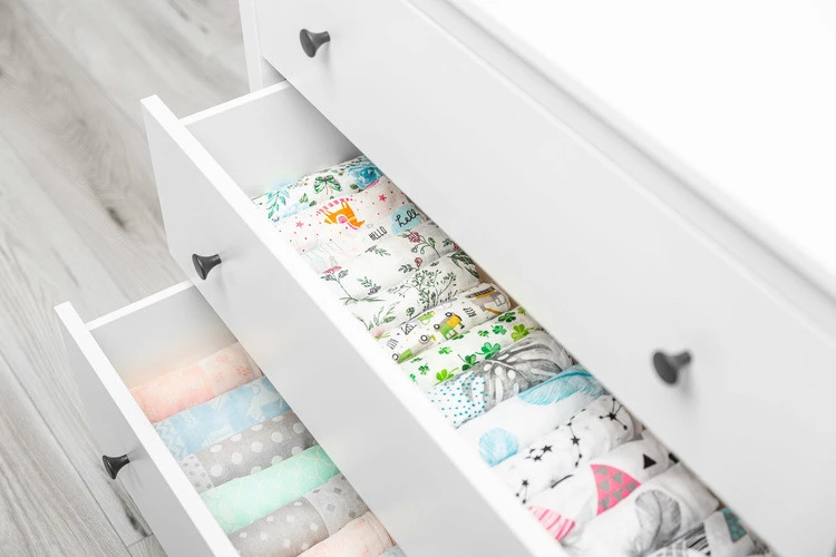 Sensillo Pielucha Bambusowa 65x75 Niebieski Zygzak