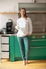 Bluza ciążowa i do karmienia oversize z haftem Milk It Easy! jasny szary