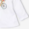 Bluzka niemowlęca Bicycle z bawełny organicznej dla dziewczynki - biała