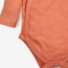 Body kopertowe z bawełny organicznej długi rękaw - pomarańczowy