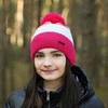 Czapka zimowa dla dziewczynki, czarna, z pomponem Naruto