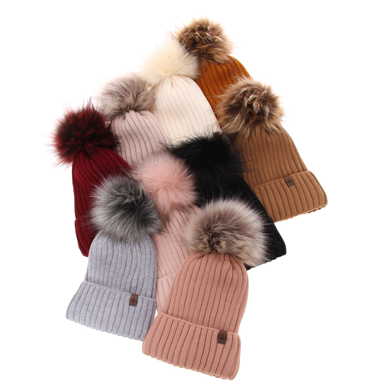 Czapka zimowa damska, różowa, z wełną merino Texa