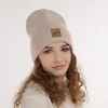 Czapka zimowa dla dziewczynki, kremowa Bellona