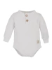Body Polo niemowlęce DR Natural Waffel - White