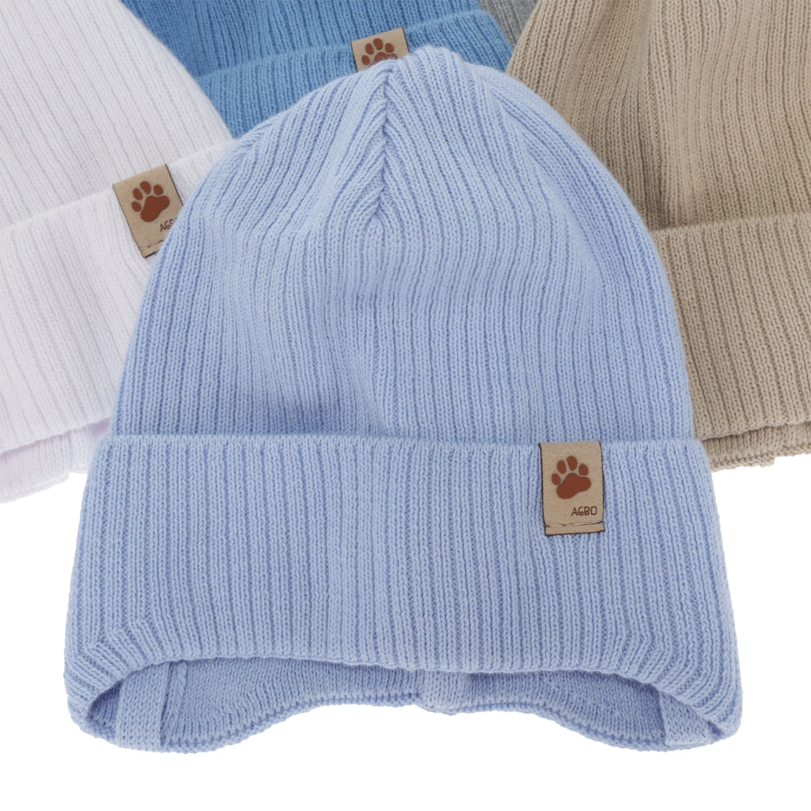 Czapka jesienna, wiosenna dla chłopca, ciemnobeżowa, wiązana, 100% bawełna Elmar