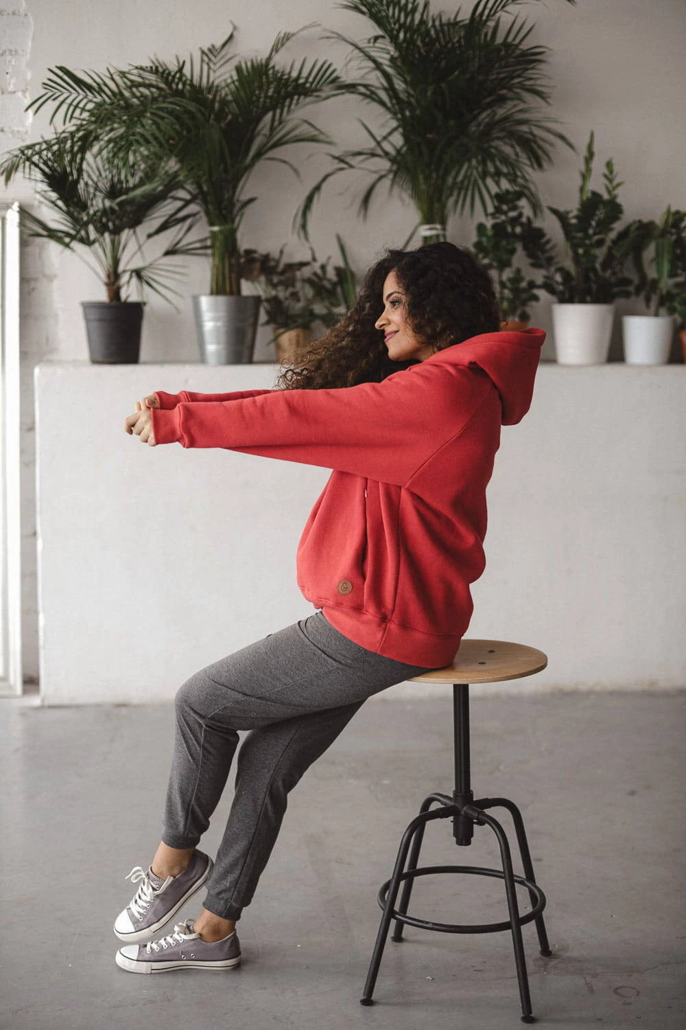 Bluza ciążowa i do karmienia Motherhood oversize żurawinowa