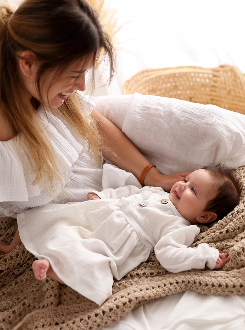 Sukienka niemowlęca muślinowa Just Muslin - Ecru