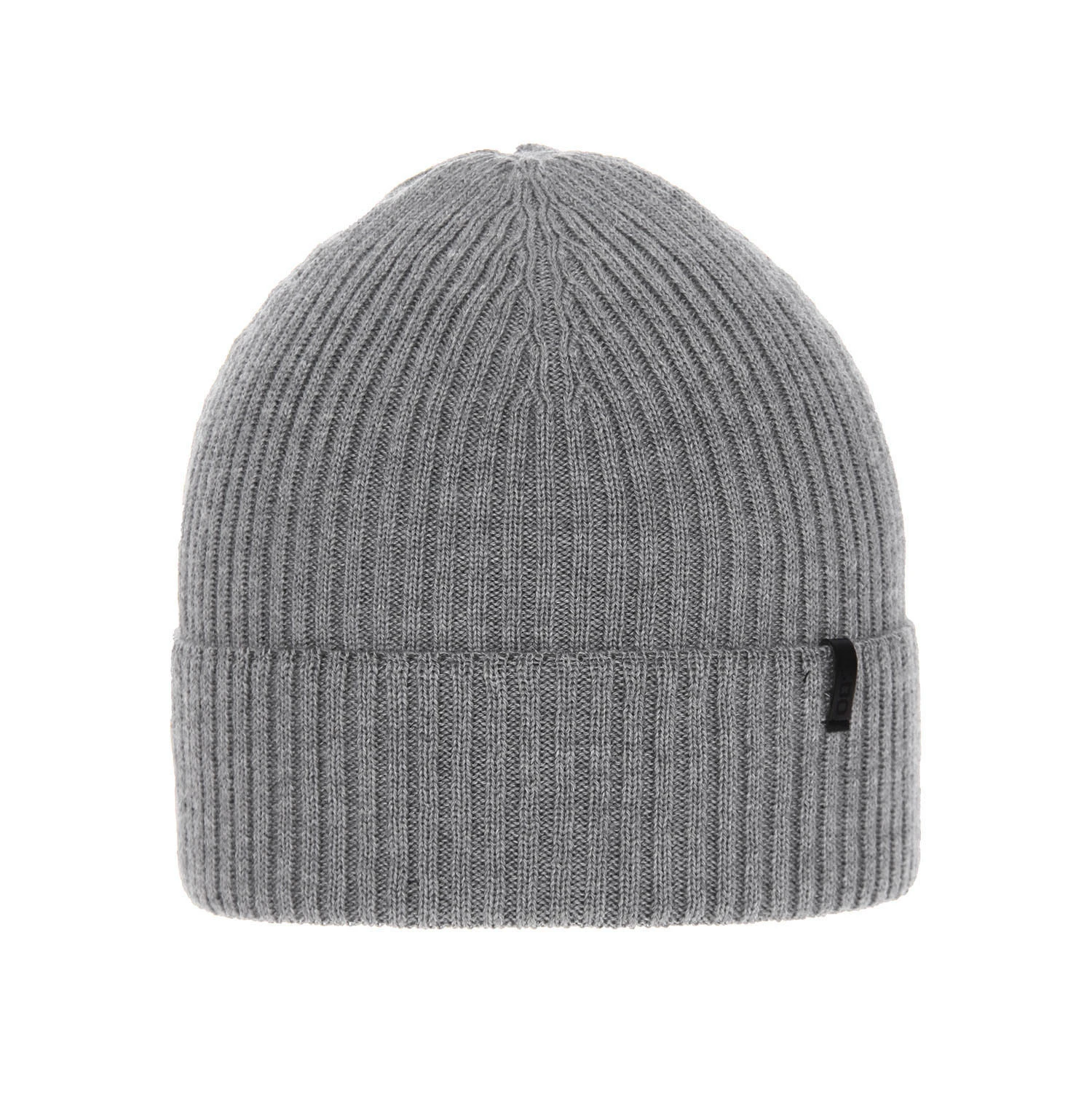 Czapka zimowa męska, szara, 100% wełniana merino, Thorin