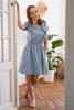 Sukienka do karmienia Milky Waves z krótkim rękawem dusty blue