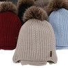 Czapka i komin dla chłopca zimowy komplet, camel, z wełną merino, wiązany Zongo