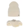 Czapka i szalik damski zimowy komplet, kremowy, 100% wełniana merino Melpomena