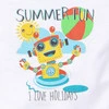 Białe body niemowlęce Summer Robots  z bawełny organicznej dla chłopca