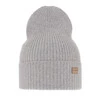 Czapka damska zimowa, wiosenna, szara, 100% wełniana merino, Sophie