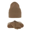 Czapka i szalik damski zimowy komplet, camel, 100% wełniana merino Melpomena