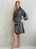 Szlafrok kimono ciążowe MOCHA stalowe