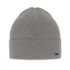 Czapka wiosenno-zimowa męska, szara, 100% wełniana merino Memfis