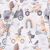 Body kopertowe Cute cars z bawełny organicznej dla chłopca