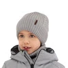 Czapka i komin dla chłopca zimowy komplet, beżowy, 100% wełniany merino Wilson