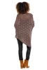 ELEGANCKIE AŻUROWE PONCHO CIEPLUTKIE MOCCA