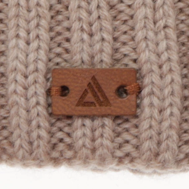 Czapka i komin dla chłopca, zimowy komplet, 100% wełniany merino, khaki Umberto