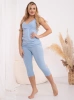 Legginsy Ciążowe Rybaczki Gaja - Baby Blue