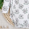 Białe body kopertowe SWEET KOALA z bawełny organicznej
