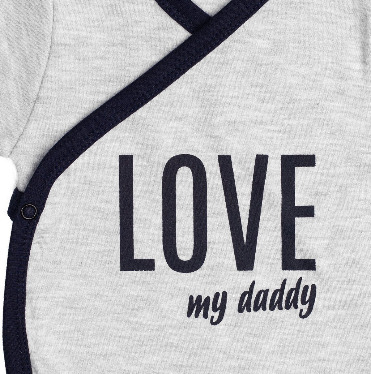 Body niemowlęce kopertowe LOVE MY DADDY - szare