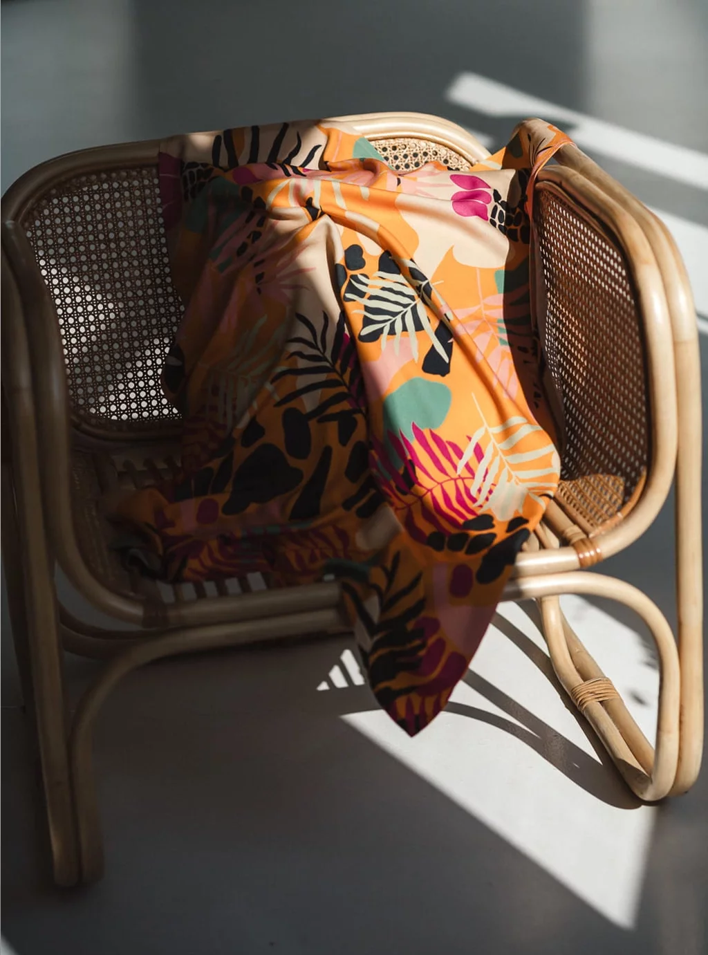 Otulacz bambusowy Tropical Orange 95x65 cm