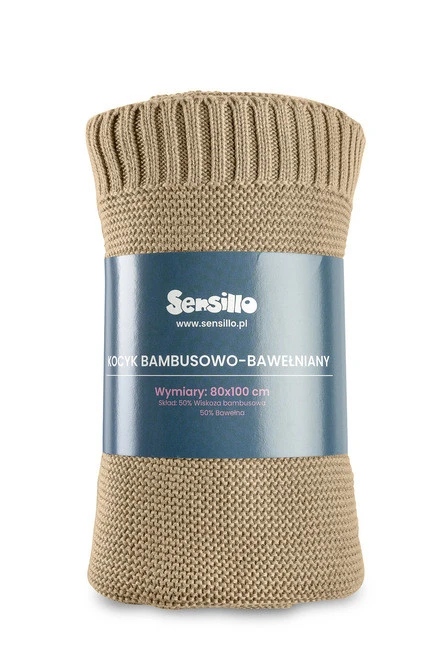 Sensillo Kocyk Bambusowo-bawełniany Beżowy