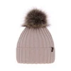 Czapka zimowa damska, beżowa, z wełną merino Texa