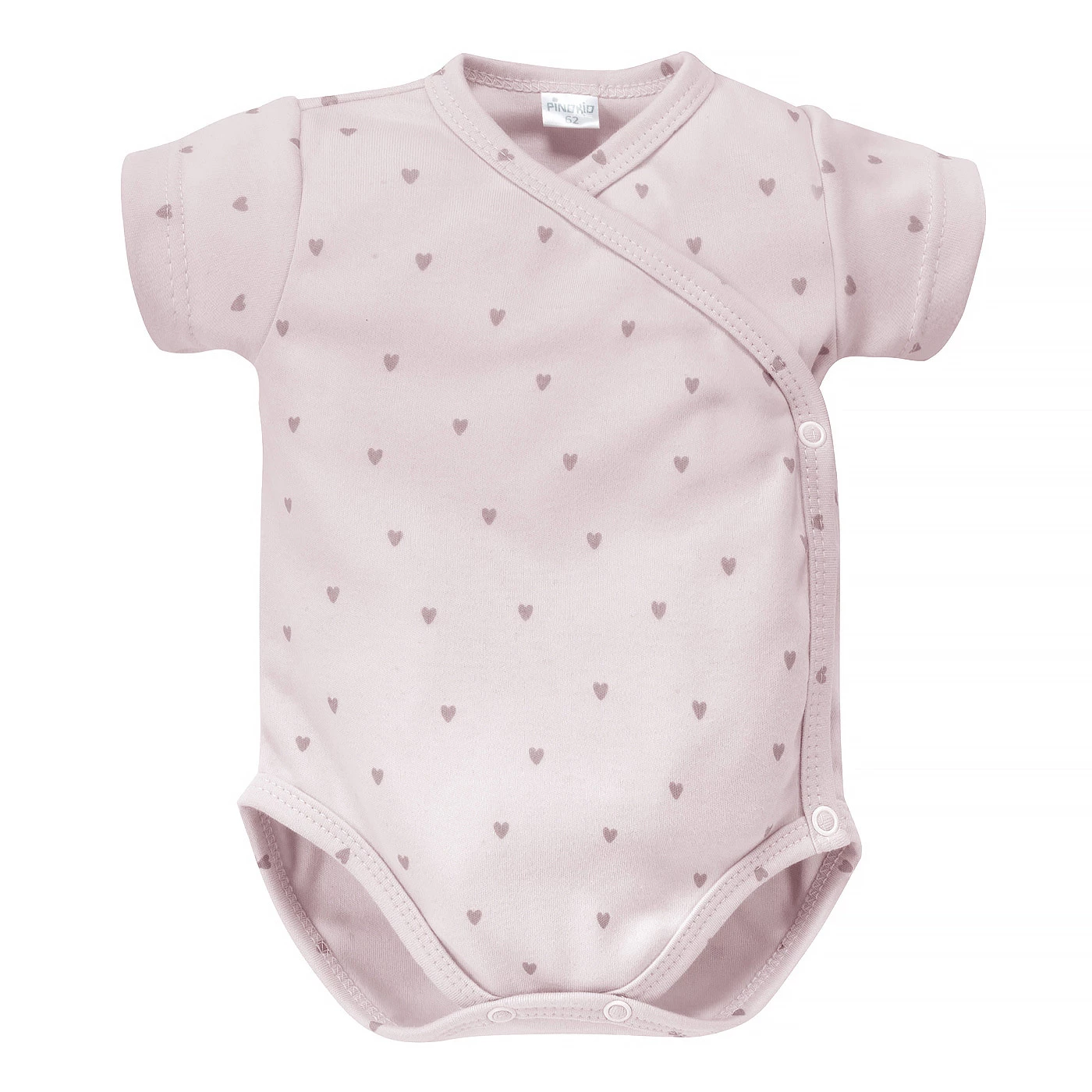 Body Kopertowe Z Krótkim Rękawem Hello Różowy Serduszka