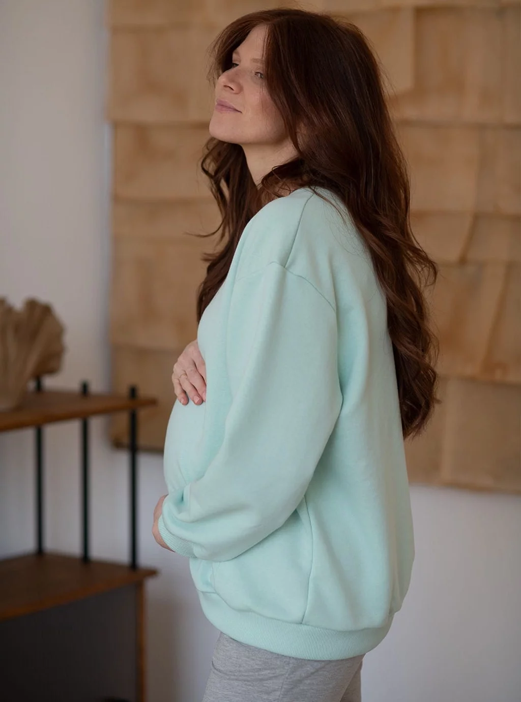 Bluza ciążowa i do karmienia oversize Milk It Easy! mięta