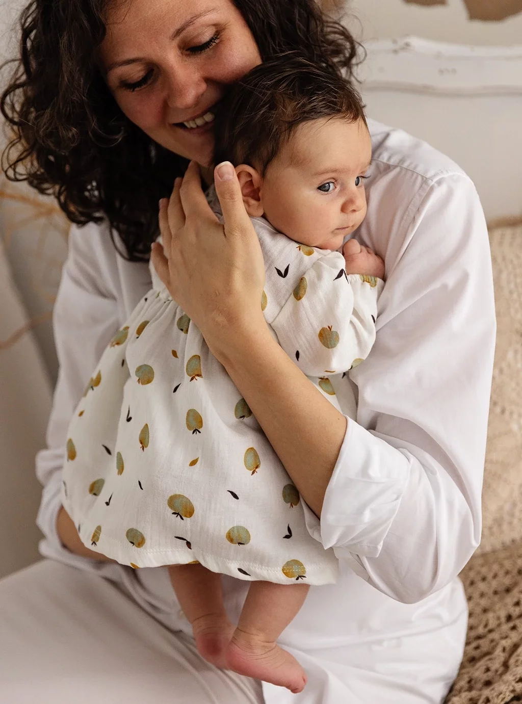 Sukienka niemowlęca muślinowa Muslin Apples