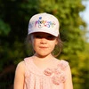 Czapka z daszkiem dla dziewczynki, ciemnoszara, bawełniana Princess