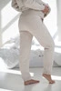 Grube dresowe spodnie ciążowe Motherhood latte melange