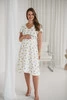 Sukienka ciążowa i do karmienia Lovely Dress Midi krótki rękaw biała w cytryny
