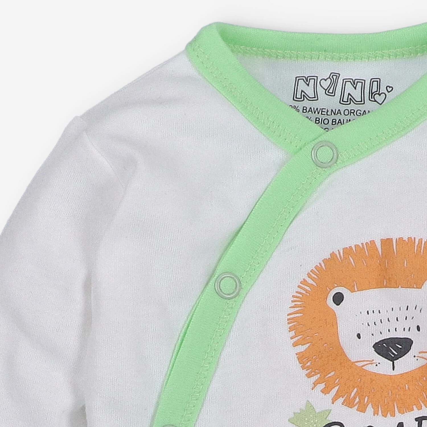 Body kopertowe Lion z bawełny organicznej dla chłopca