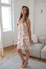 Elegancka sukienka ciążowa i do karmienia Mama MiA! kremowa w kwiaty