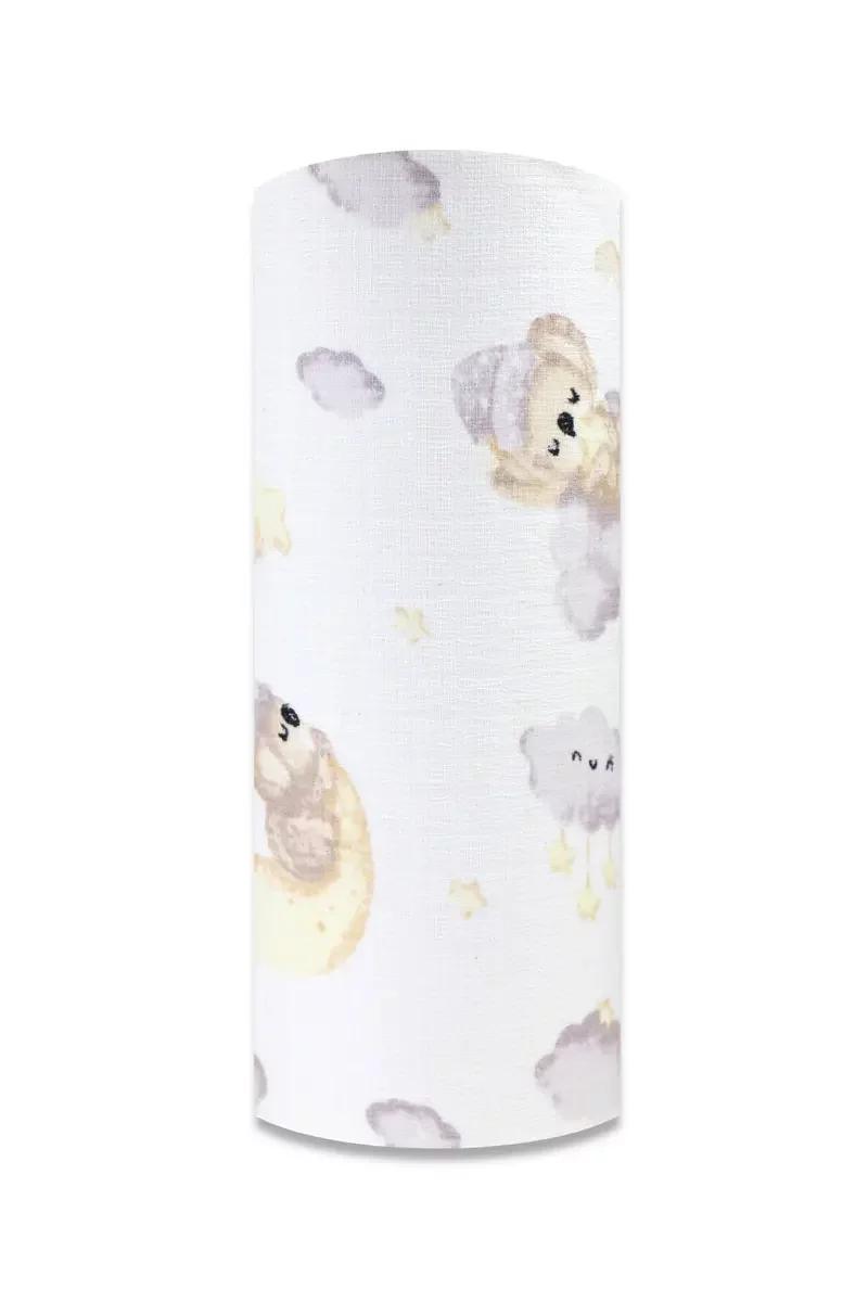 Pieluszka Tetrowa Miś na Księżycu Szary 70x80